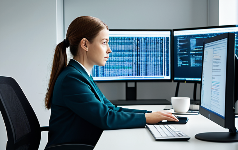 **
A professional AI specialist, fully clothed in modest office attire, sitting at a desk in a modern, well-lit office. Focused on a computer screen displaying complex code. Safe for work, appropriate content, perfect anatomy, natural pose, professional environment.
**