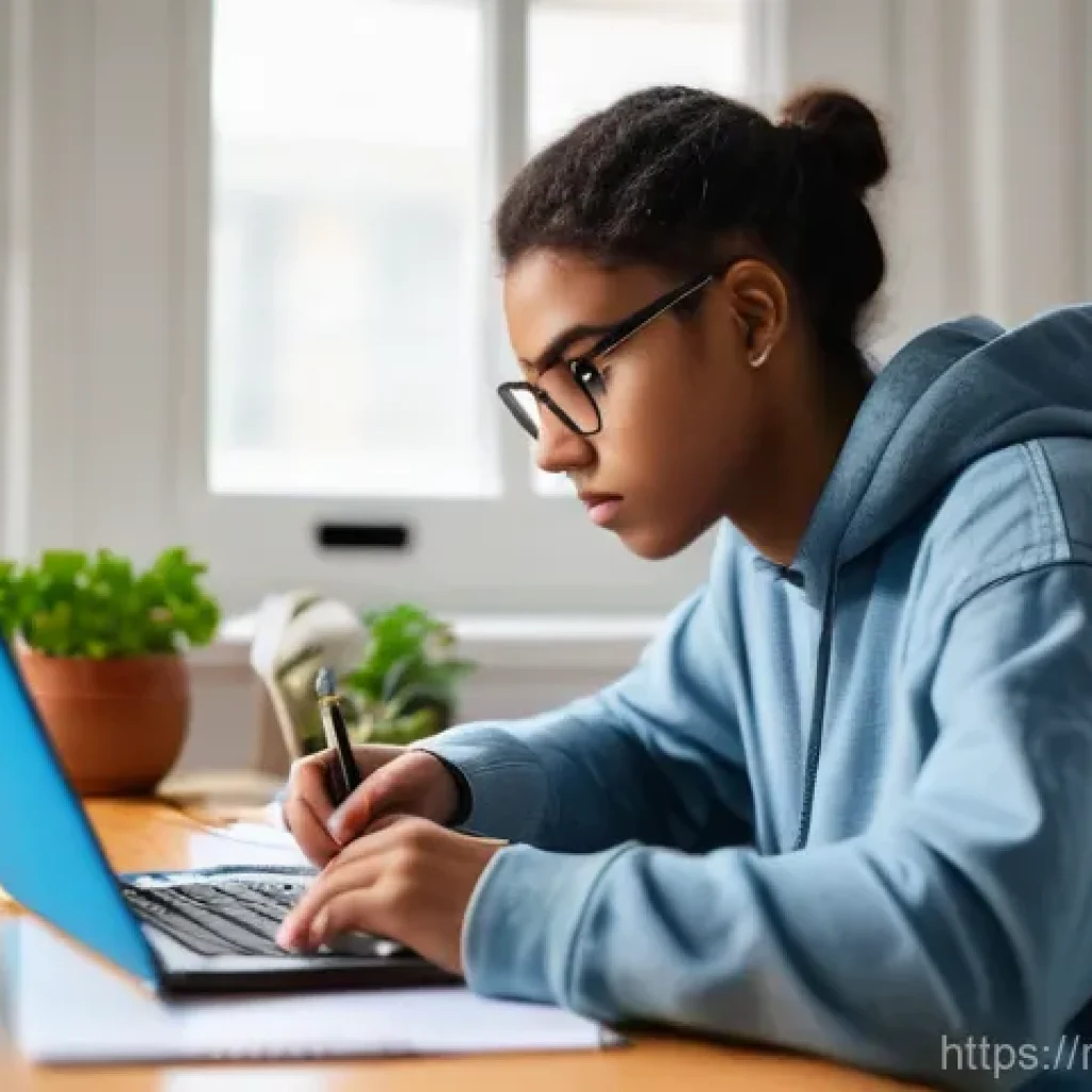 AI 자격시험에서의 시간 관리 노하우 - **Prompt:** A focused university student, gender-neutral, wearing comfortable, modest casual clothes...