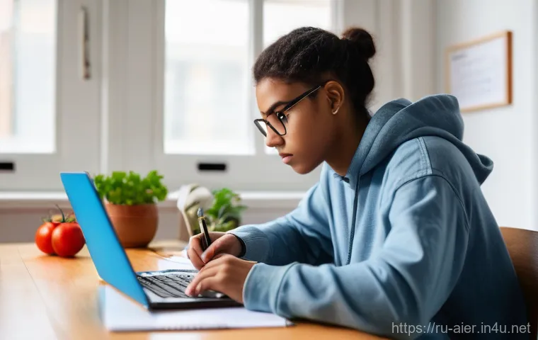 AI 자격시험에서의 시간 관리 노하우 - **Prompt:** A focused university student, gender-neutral, wearing comfortable, modest casual clothes...