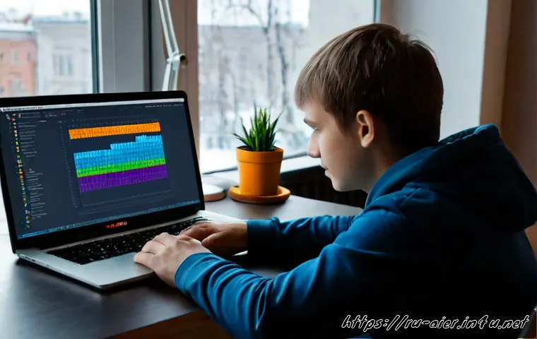 AI 분야의 오픈소스 프로젝트 참여 방법 - Photorealistic scene of a young Russian software developer in a cozy Moscow apartment workspace, col...